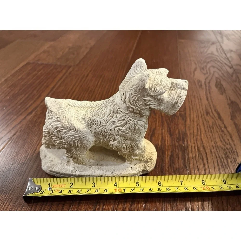 Vintage Chalkware Statue Scotty Dog Figurine 5